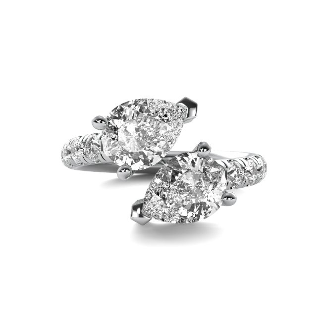 Lab Grown Yin Yang Diamond Ring