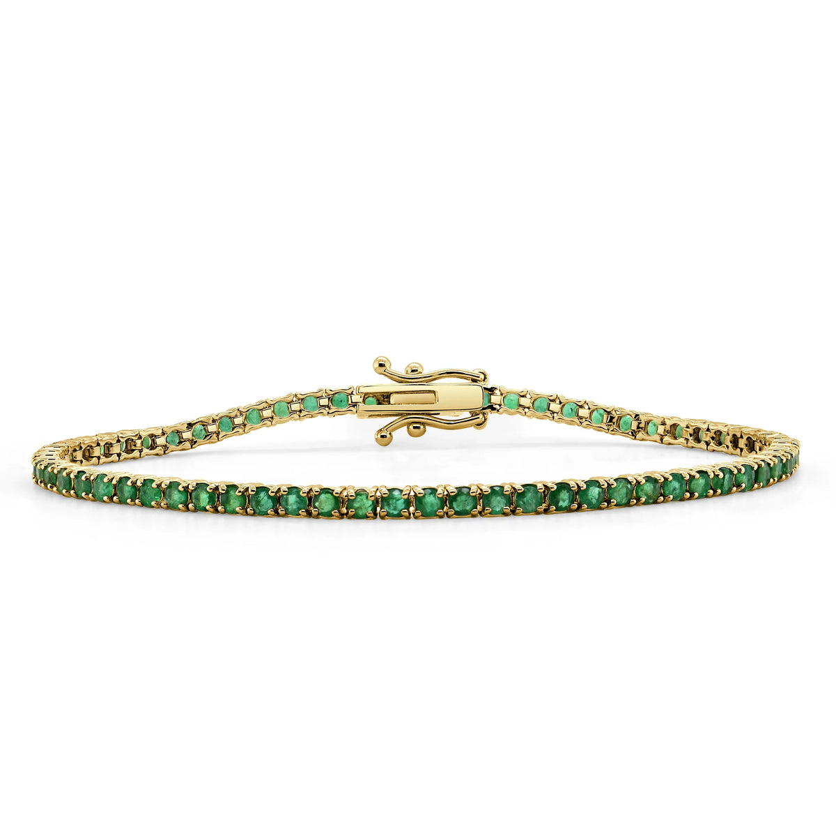 Emerald green tennis bracelet