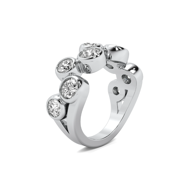 Lab Grown Bezel Diamond Wedding Band