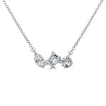 Load image into Gallery viewer, Three Stone Mixed Fancy Shape Diamond Necklace
