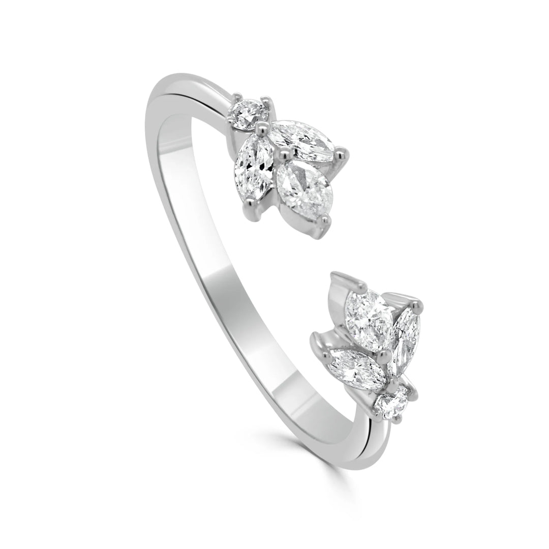 Marquise Cluster Open Diamond Ring