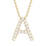 Load image into Gallery viewer, Print Diamond Initial Necklace
