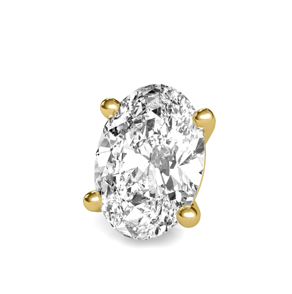 Oval lab grown diamond four prong basket studs