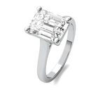 Load image into Gallery viewer, Cathedral 4 Prong Emerald Cut Solitaire Semi Mount
