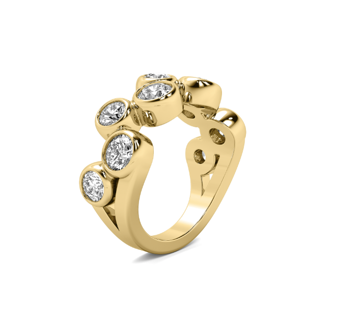 Lab Grown Bezel Diamond Wedding Band