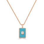 Load image into Gallery viewer, Turquoise &amp; Diamond Charm Necklace
