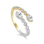Load image into Gallery viewer, Oval Cut Diamond Bypass Ring
