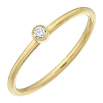 Load image into Gallery viewer, Dainty Round Brilliant Diamond Bezel Ring
