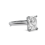 Load image into Gallery viewer, Cathedral 4 Prong Emerald Cut Solitaire Semi Mount
