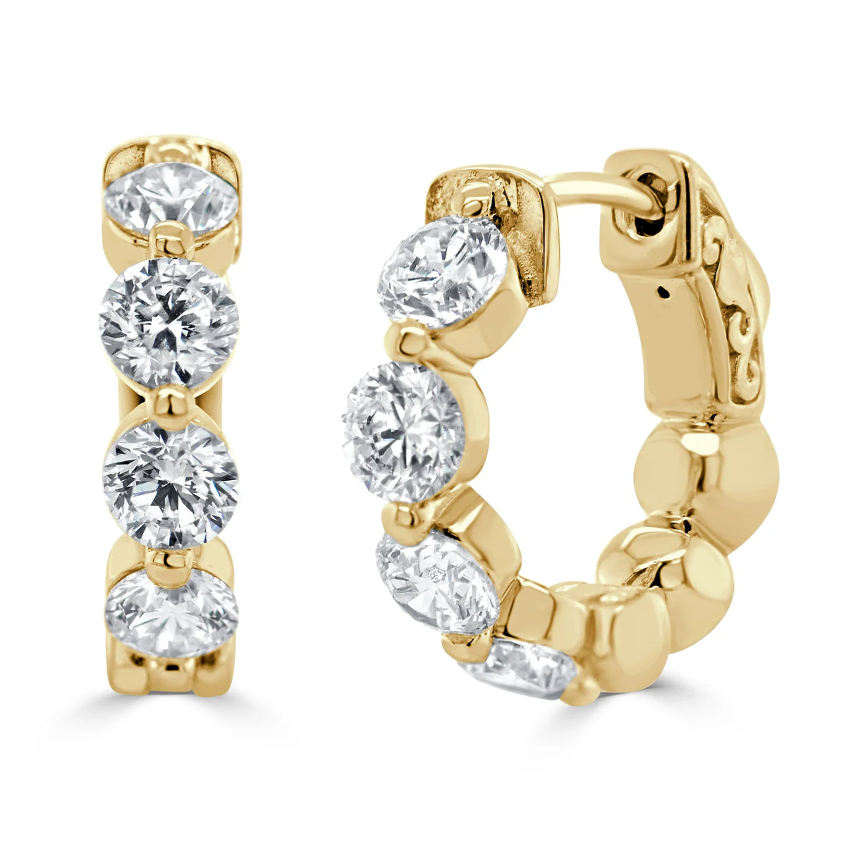 Dreamy diamond hoop earrings