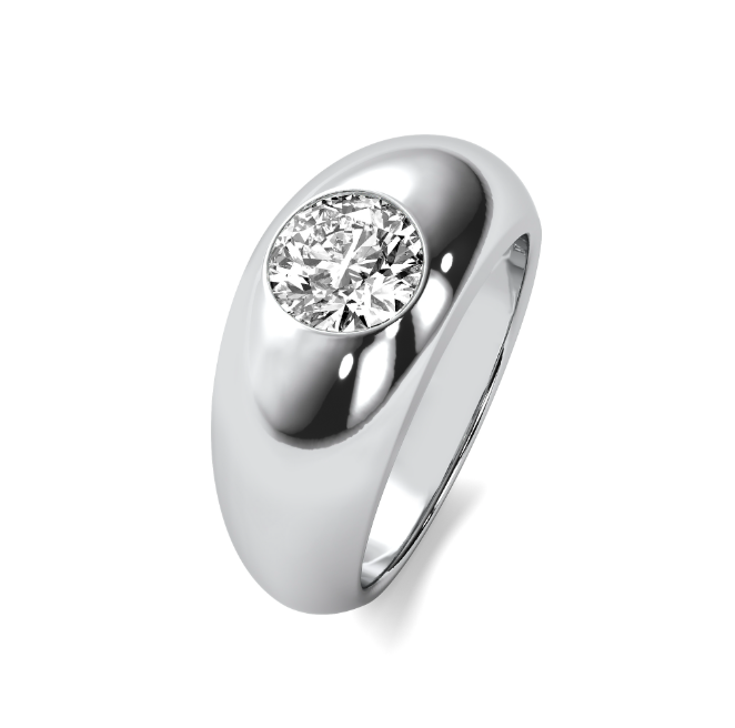 Chunky GOLD Domed Signet Band
