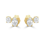 Load image into Gallery viewer, Toi Et Moi Oval Diamond Stud Earrings
