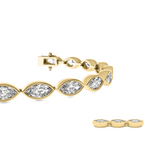 Load image into Gallery viewer, Boca East West Marquise Diamond  Bezel Tennis Bracelet
