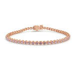 Load image into Gallery viewer, Pink Sapphire Bezel Tennis Bracelet
