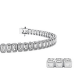 Load image into Gallery viewer, Ankara Emerald Bezel Tennis Bracelet

