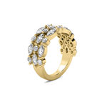Load image into Gallery viewer, Lab Grown Mixed Shape Three Row Diamond Ring
