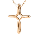Load image into Gallery viewer, Swirl Gold Cross Pendant

