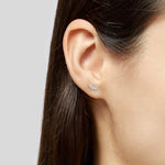 Load image into Gallery viewer, Petite Three Stone Diamond Earrings
