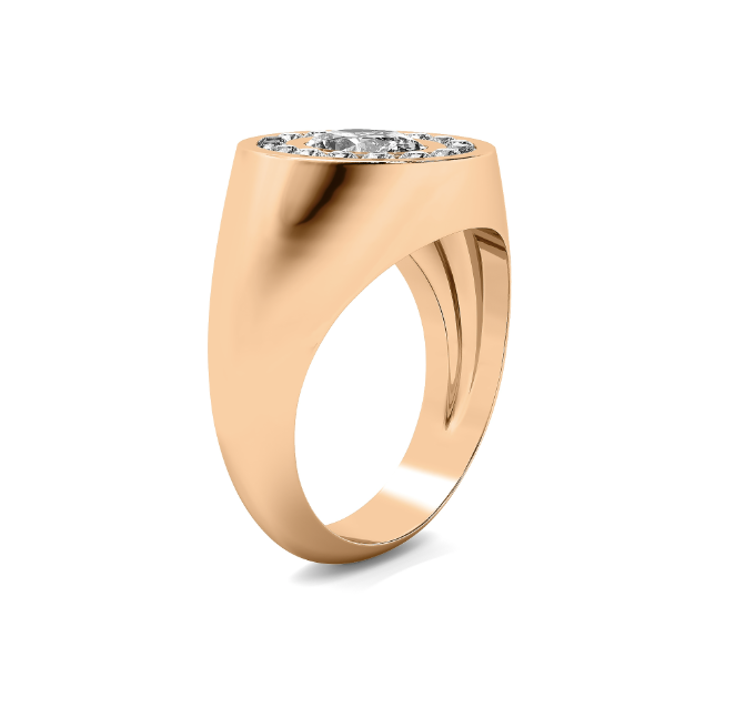 Lab Grown Oval Men's Band