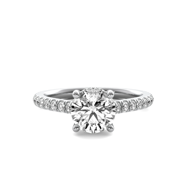 Lily Hidden Halo Diamond Semi Mount