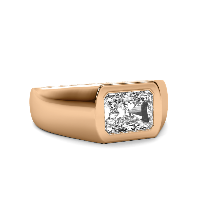 Lab Grown Radiant Solitaire Men's Band