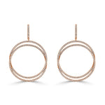 Load image into Gallery viewer, Duo Diamond Circle Earrings
