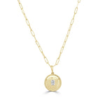 Load image into Gallery viewer, Emery Emerald Cut Diamond Medallion Necklace
