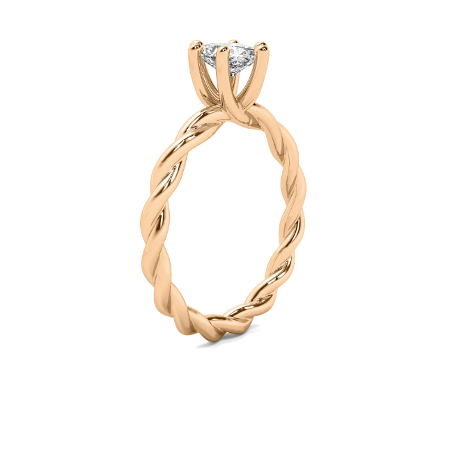 Compass 6 Prong Oval Cut Rope Band Solitaire Semi Mount
