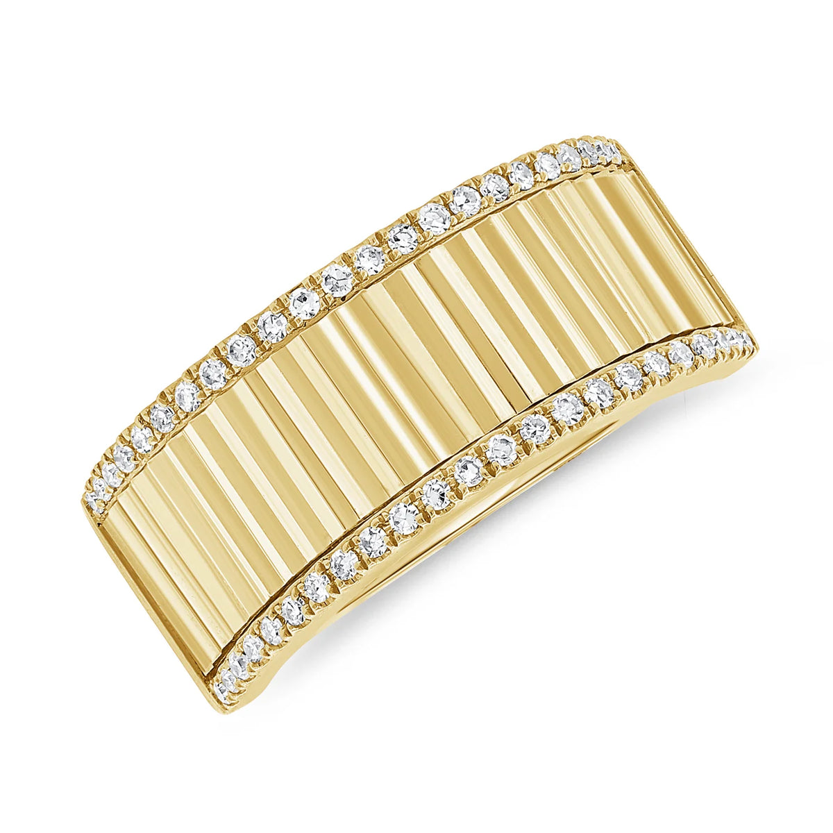 River straight diamond ring