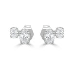 Load image into Gallery viewer, Toi Et Moi Oval Diamond Stud Earrings
