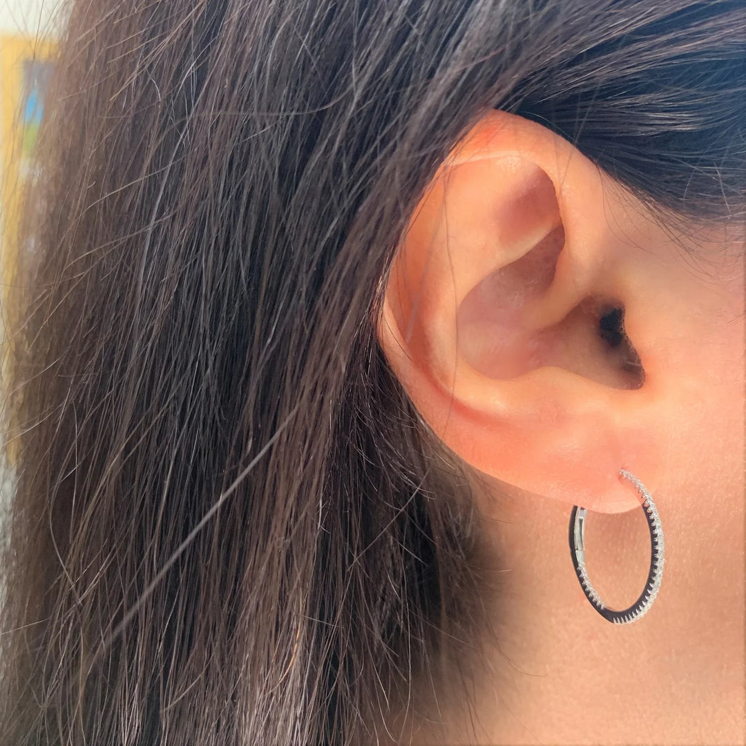 Diamond Hoop Earrings