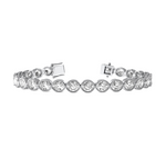 Load image into Gallery viewer, Lab Grown East West Oval Diamond Bezel Tennis Bracelet

