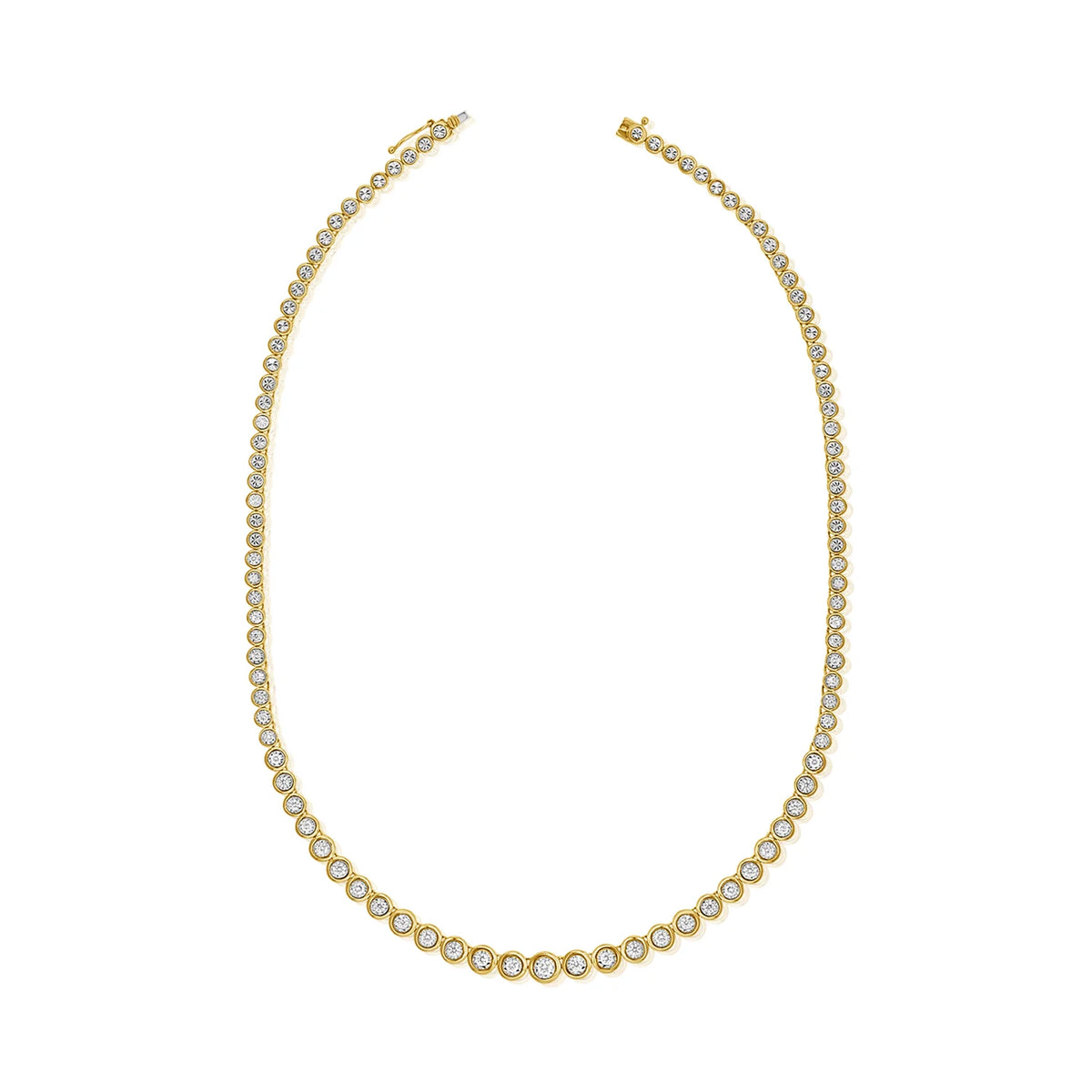 Mini bezel tennis necklace