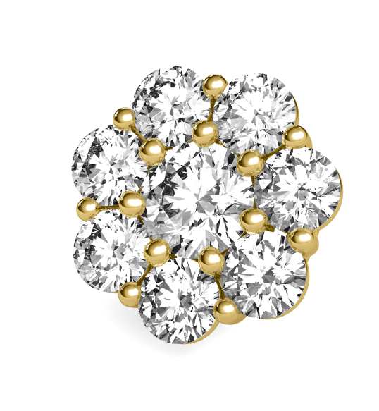 Lab Grown Diamond Cluster Earrings