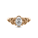 Load image into Gallery viewer, Leaf Diamond Oval Cut Semi Mount
