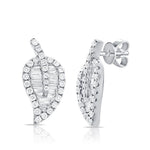 Load image into Gallery viewer, Leaf Diamond Stud Earrings

