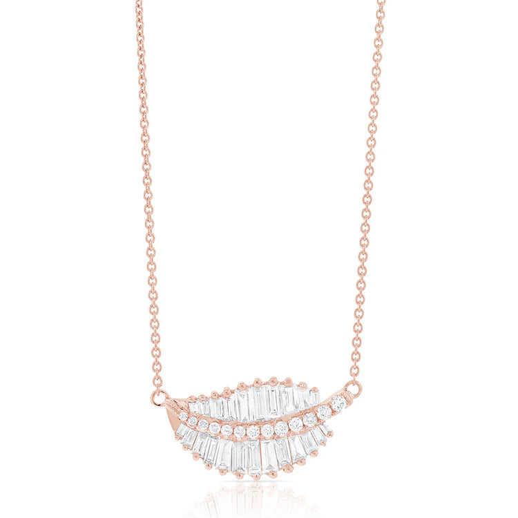 Diamond Willow Leaf Necklace