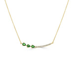 Load image into Gallery viewer, Emerald &amp; Diamond Emma Smile Necklace
