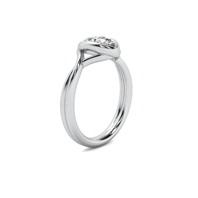 Ava Wrap Bezel Oval Cut Solitaire Semi Mount