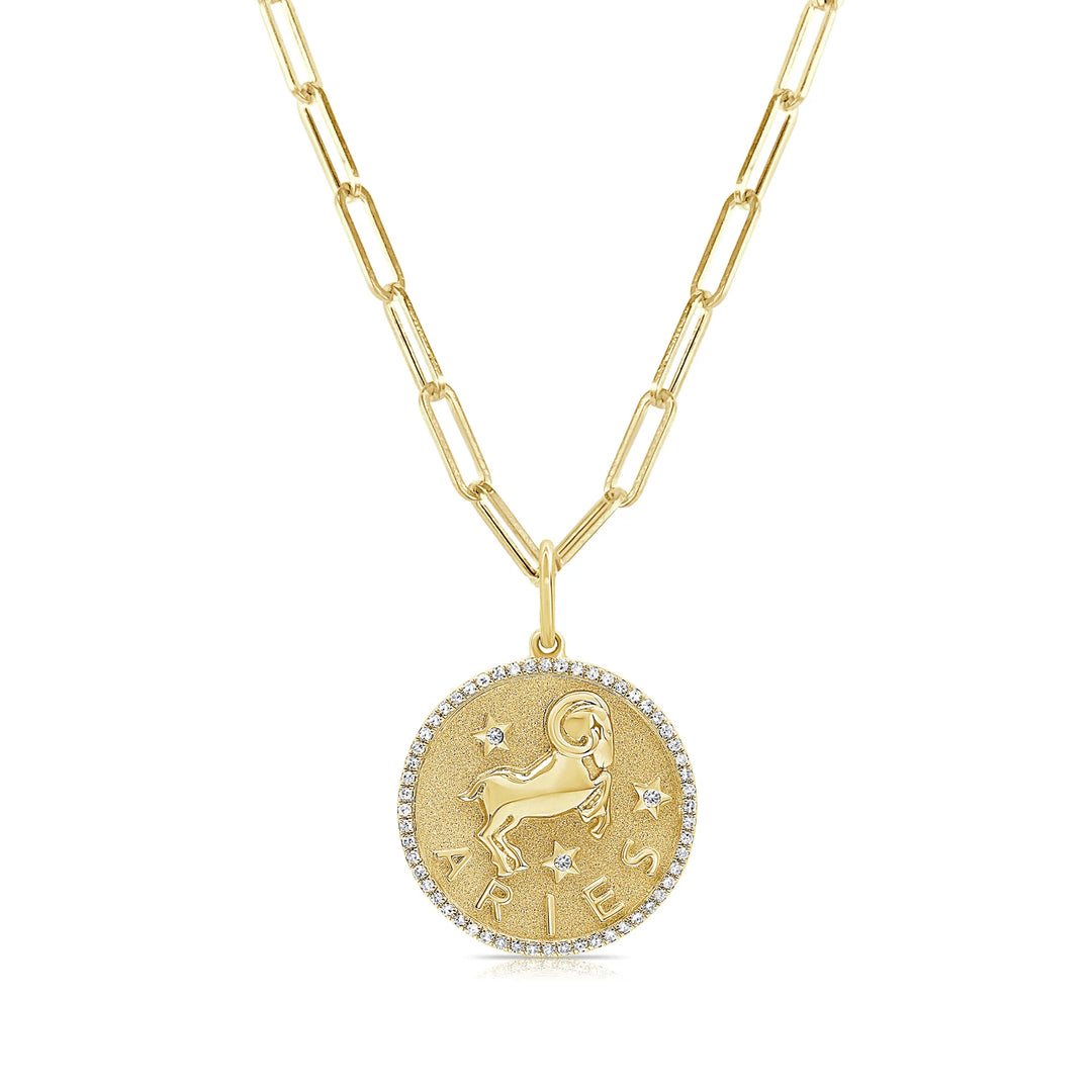 Diamond Zodiac Charm Necklace