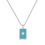 Load image into Gallery viewer, Turquoise &amp; Diamond Charm Necklace
