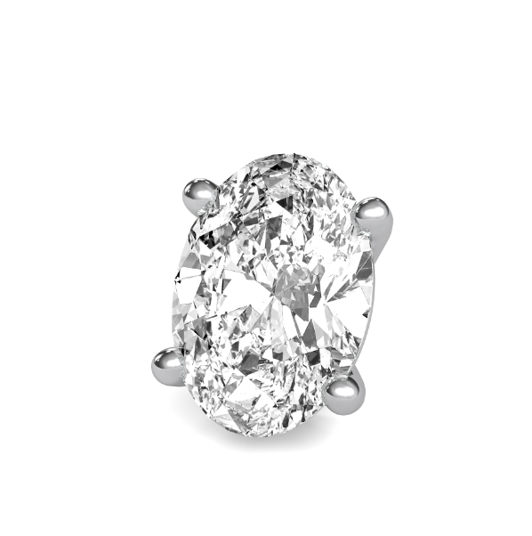 Oval Lab Grown Diamond Four Prong Basket Studs