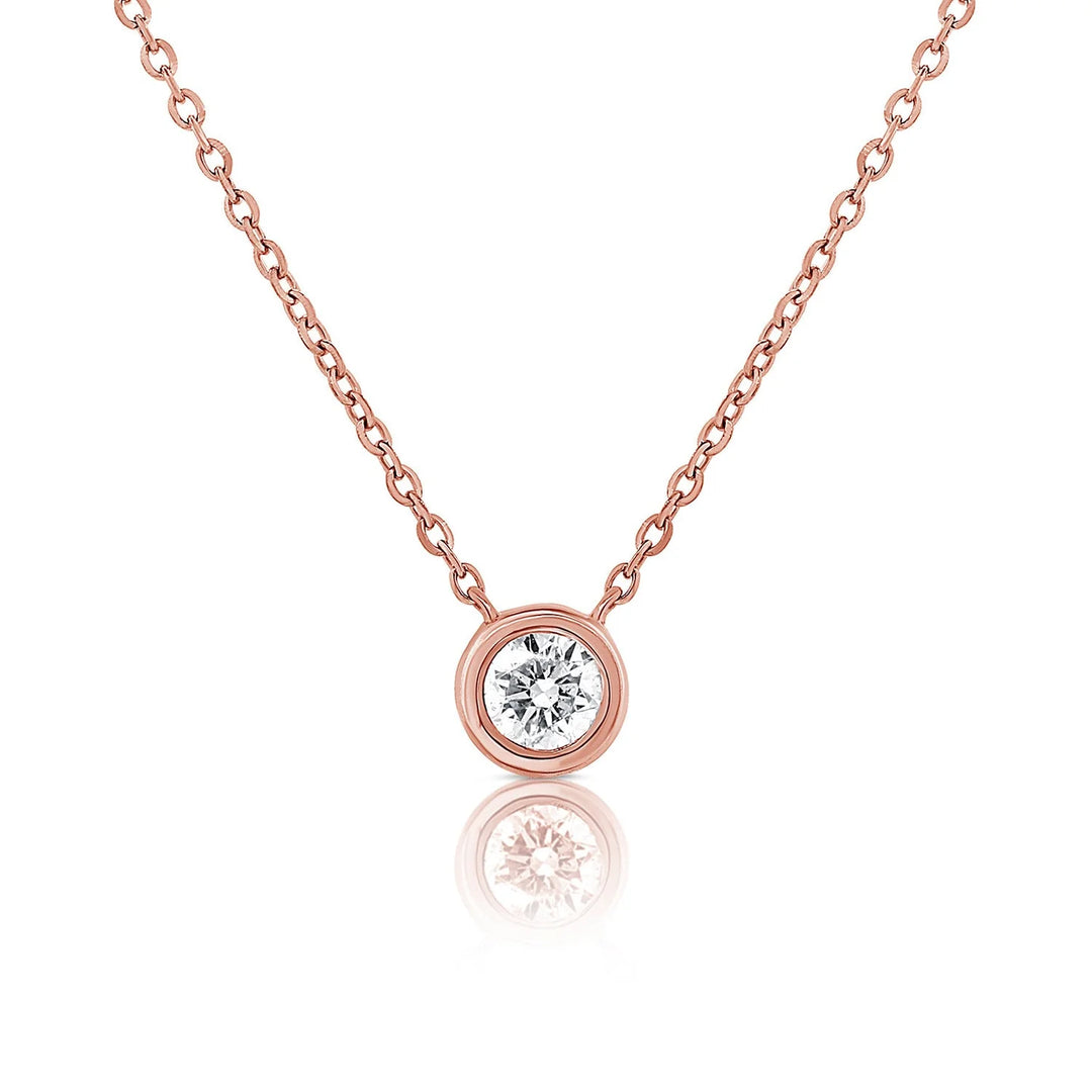 Diamond Bezel Necklace