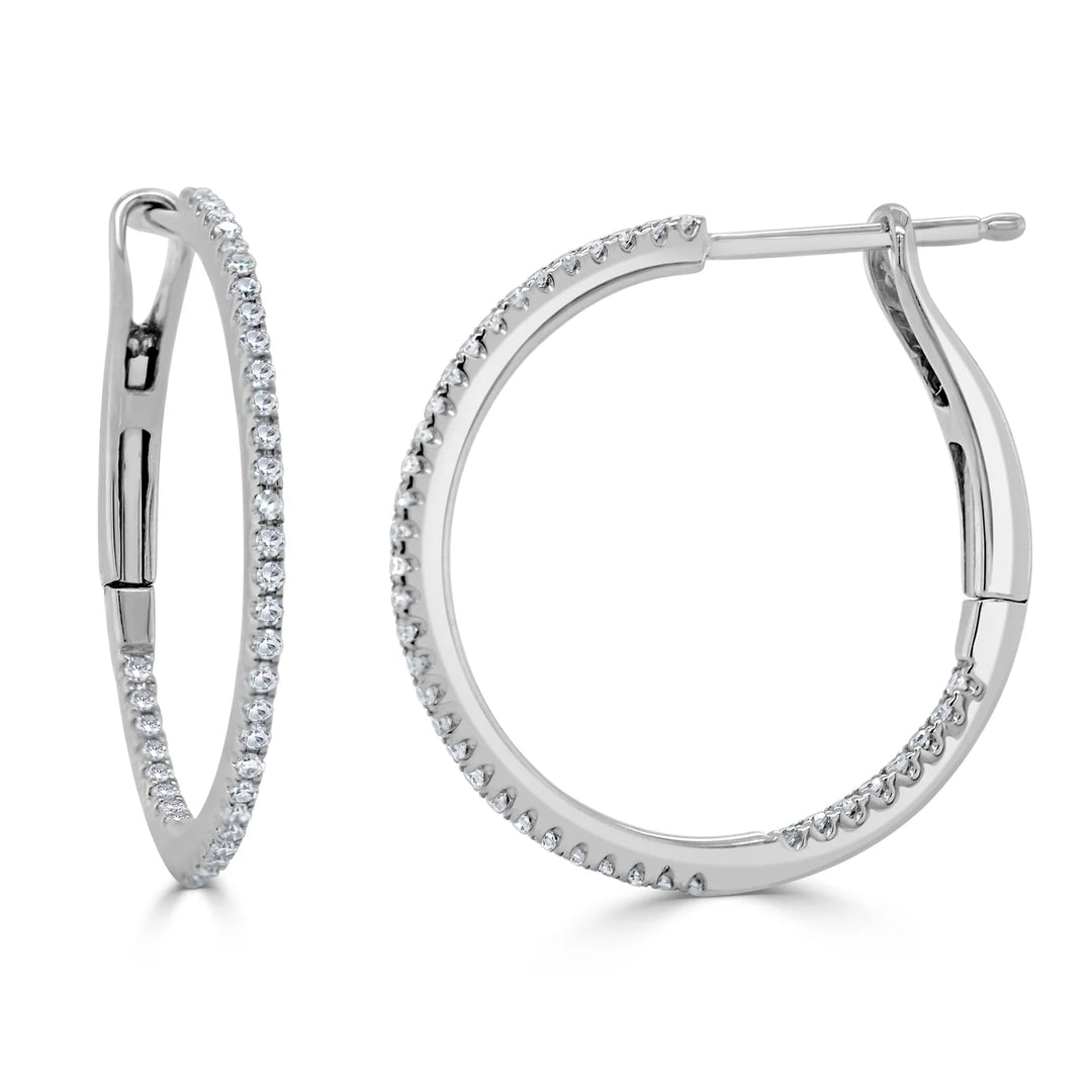Diamond Hoop Earrings