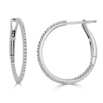 Load image into Gallery viewer, Diamond Hoop Earrings
