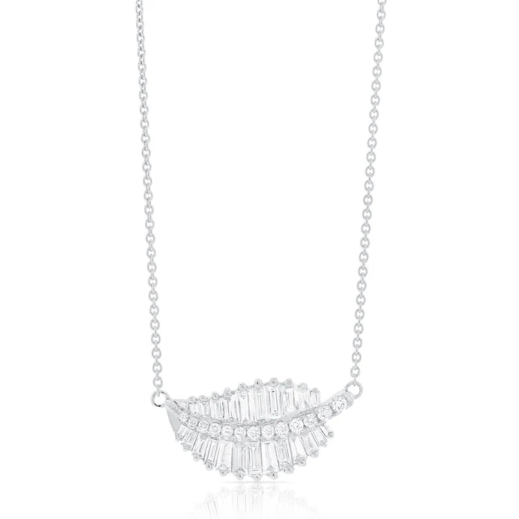 Diamond Willow Leaf Necklace