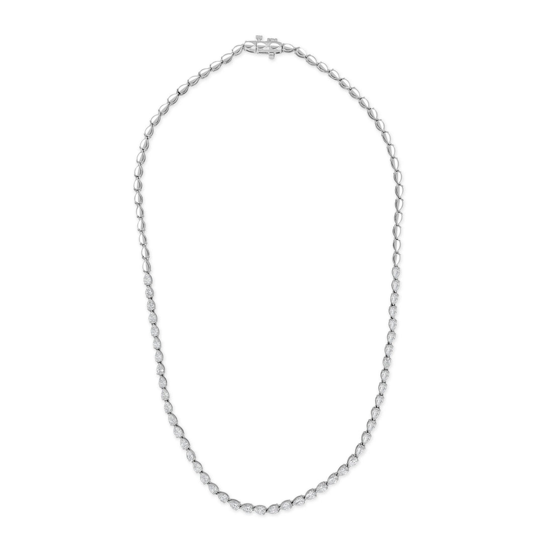 Katie Pear Shape Diamond Tennis Necklace