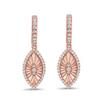 Load image into Gallery viewer, Siene Fluted Dangle Diamond Earrings
