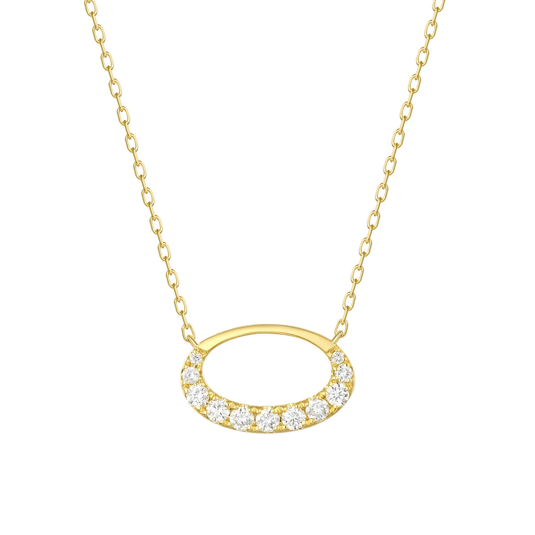 Monaco Diamond Oval Necklace