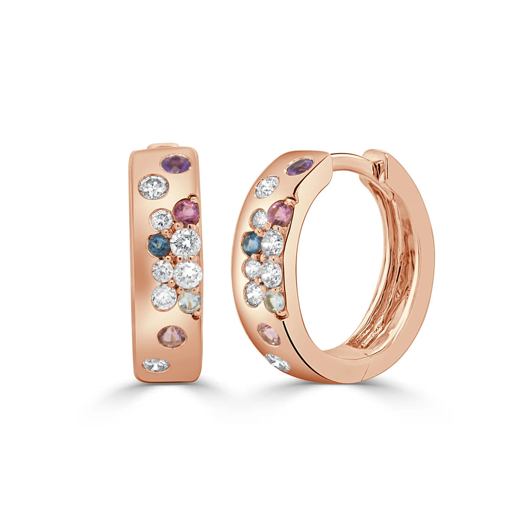 Sprinkle Sapphire Huggie Earrings